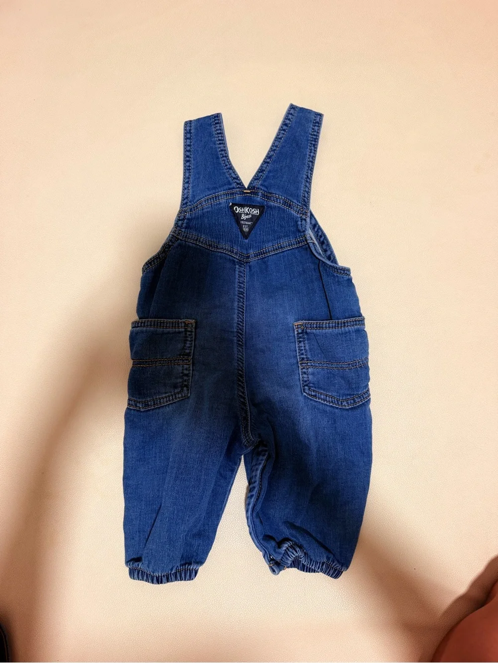 OshKosh B'gosh Dark Blue Denim Baby Overalls - size 6M